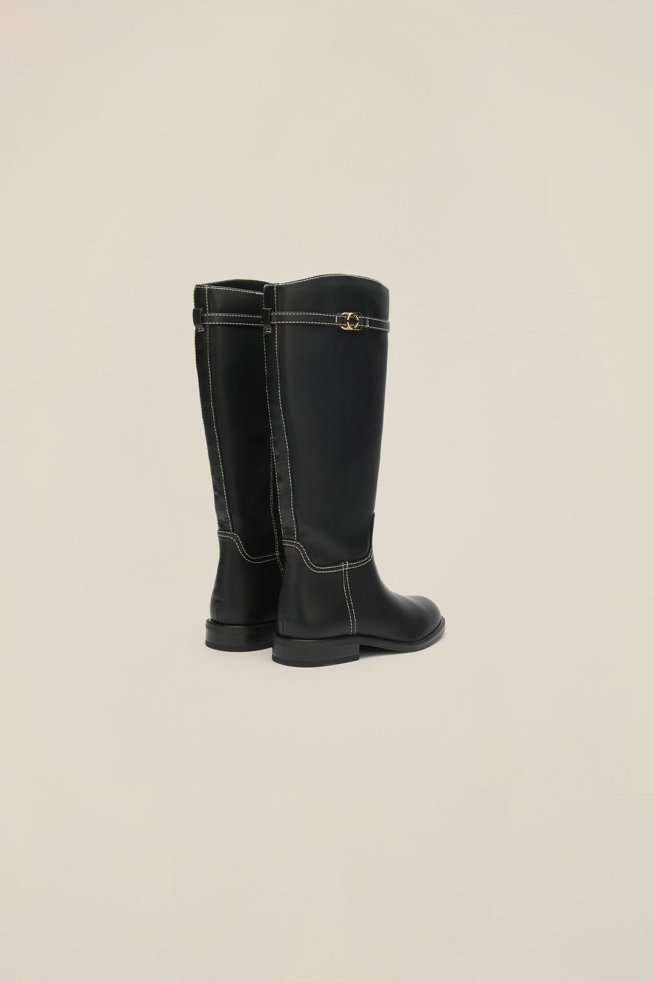 FLAT TALL BOOTS BLACK 4