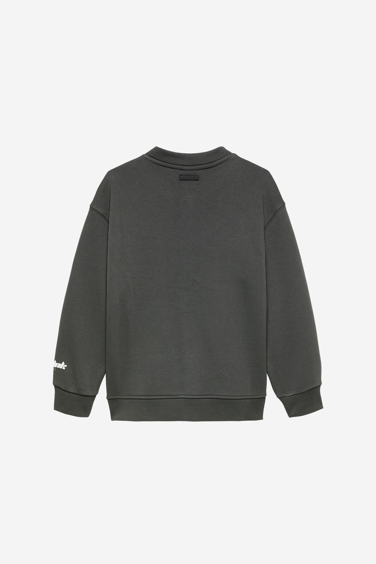 STATEMENT SWEAT CARDIGAN CHARCOAL 2
