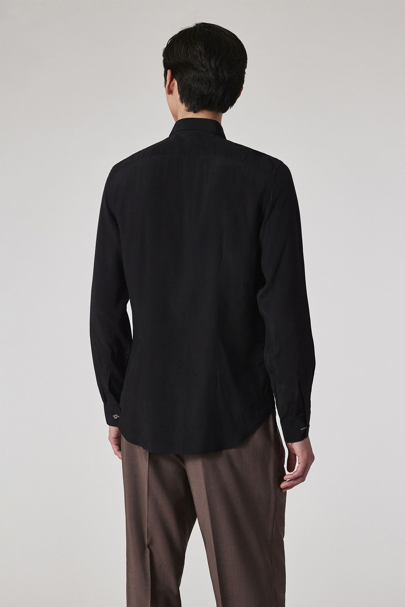 MENS S/C SLIM FIT SHIRT BLACK 2