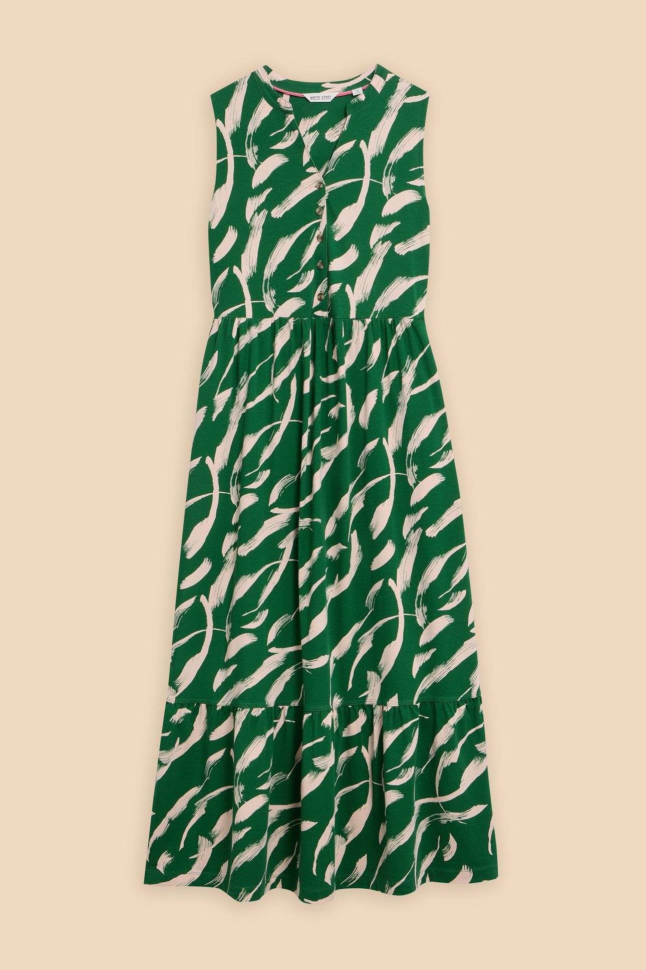 SONIA JERSEY MAXI DRESS GREEN PRINT 4
