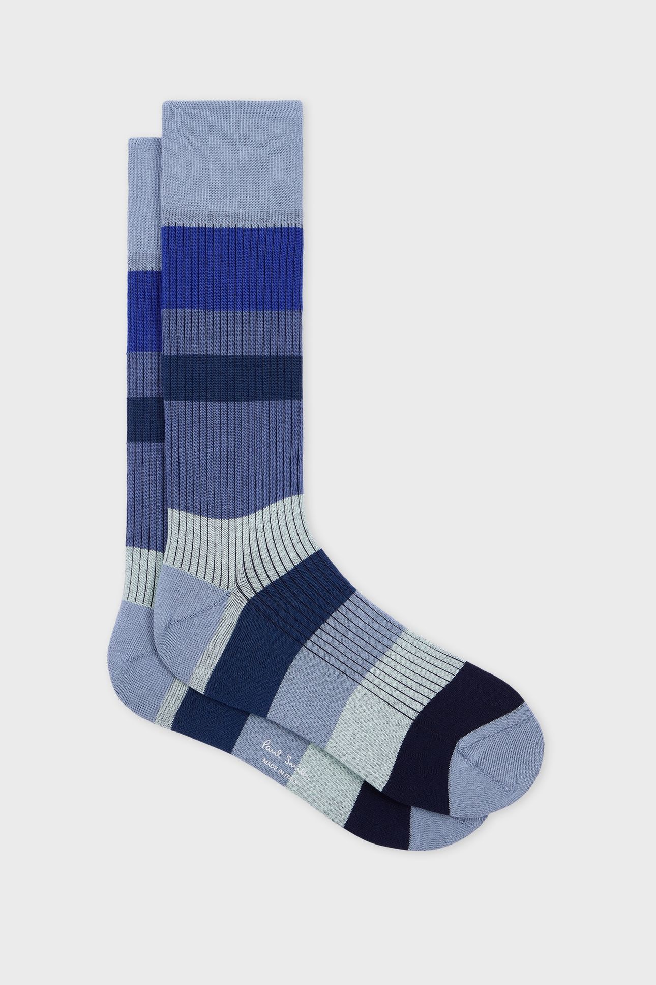 MEN SOCK IGGY RIB TURQUOISE 1