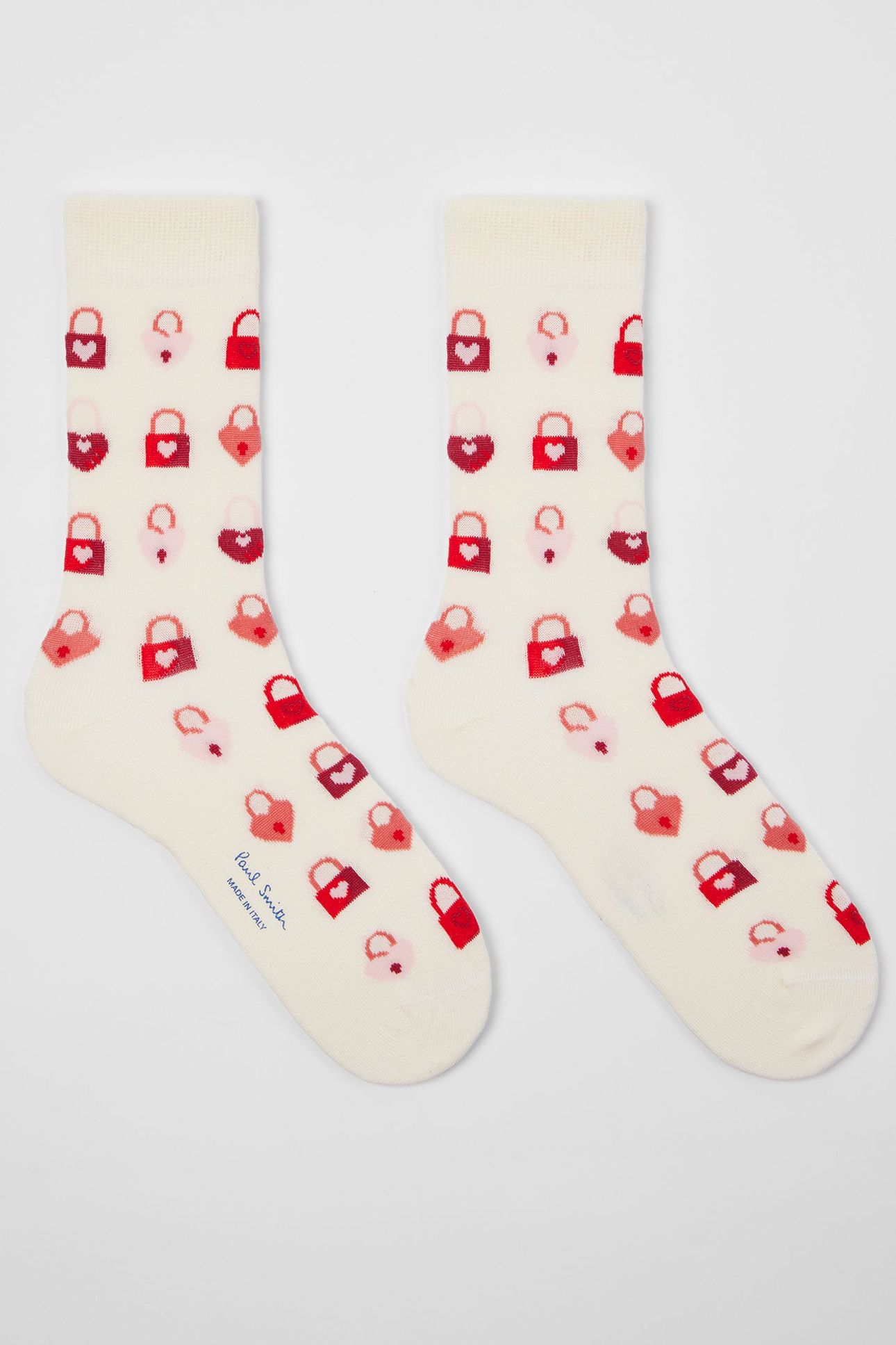 WOMEN SOCK HEART LOCKET OFF WHITE 4