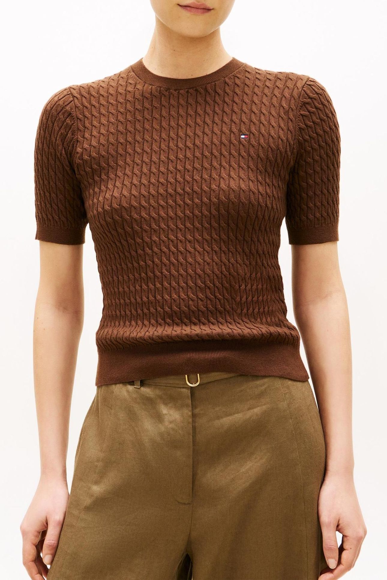 CO CABLE FINE GG C-NECK LEGACY BROWN 1