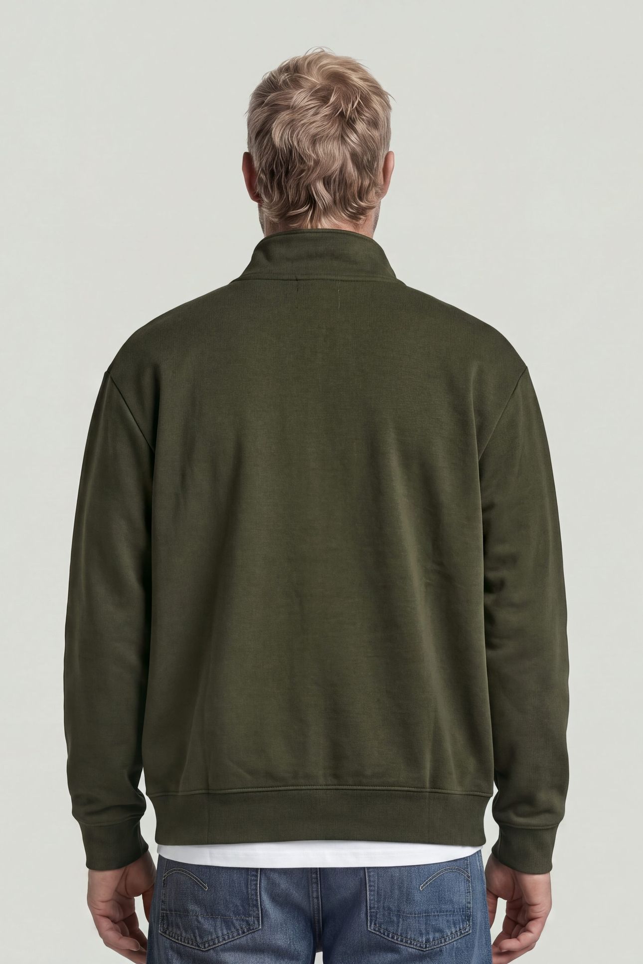 CORE ZIP STAND UP COLLAR SWEAT L/S GREY 2