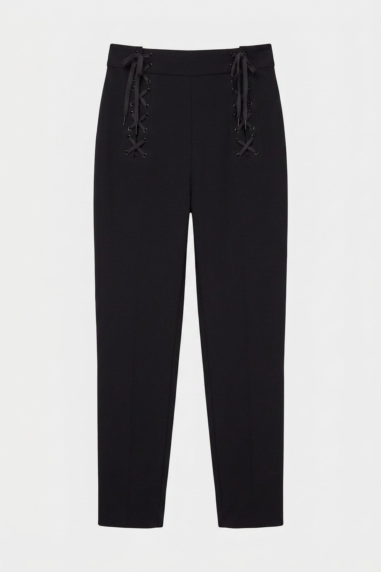BONDAGE LACING CREPE TROUSERS BLACK 3