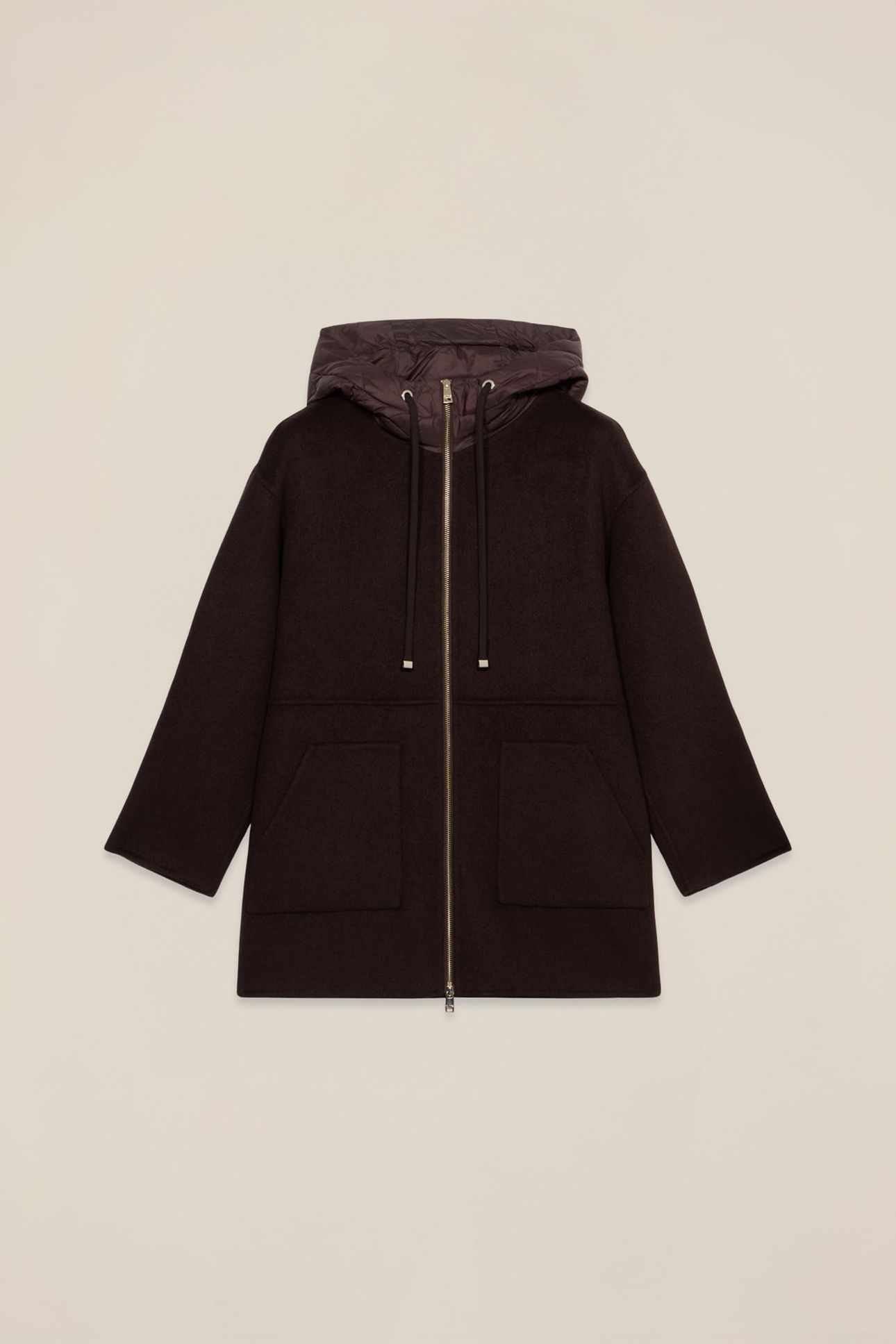 PADDED HOODED PARKA JACKET BROWN 3