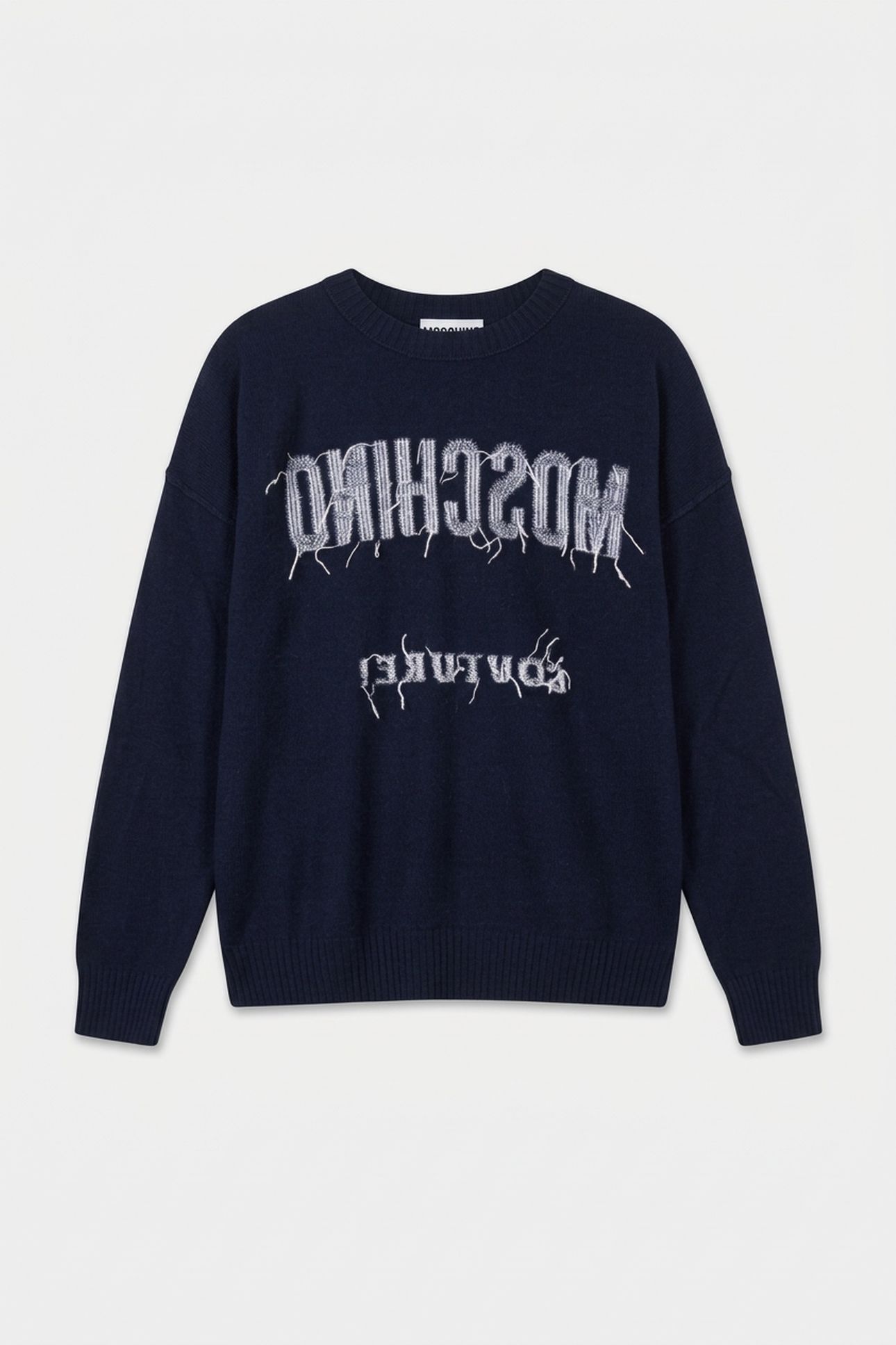 WOOL PULLOVER INSIDE OUT LOGO BLUE 3