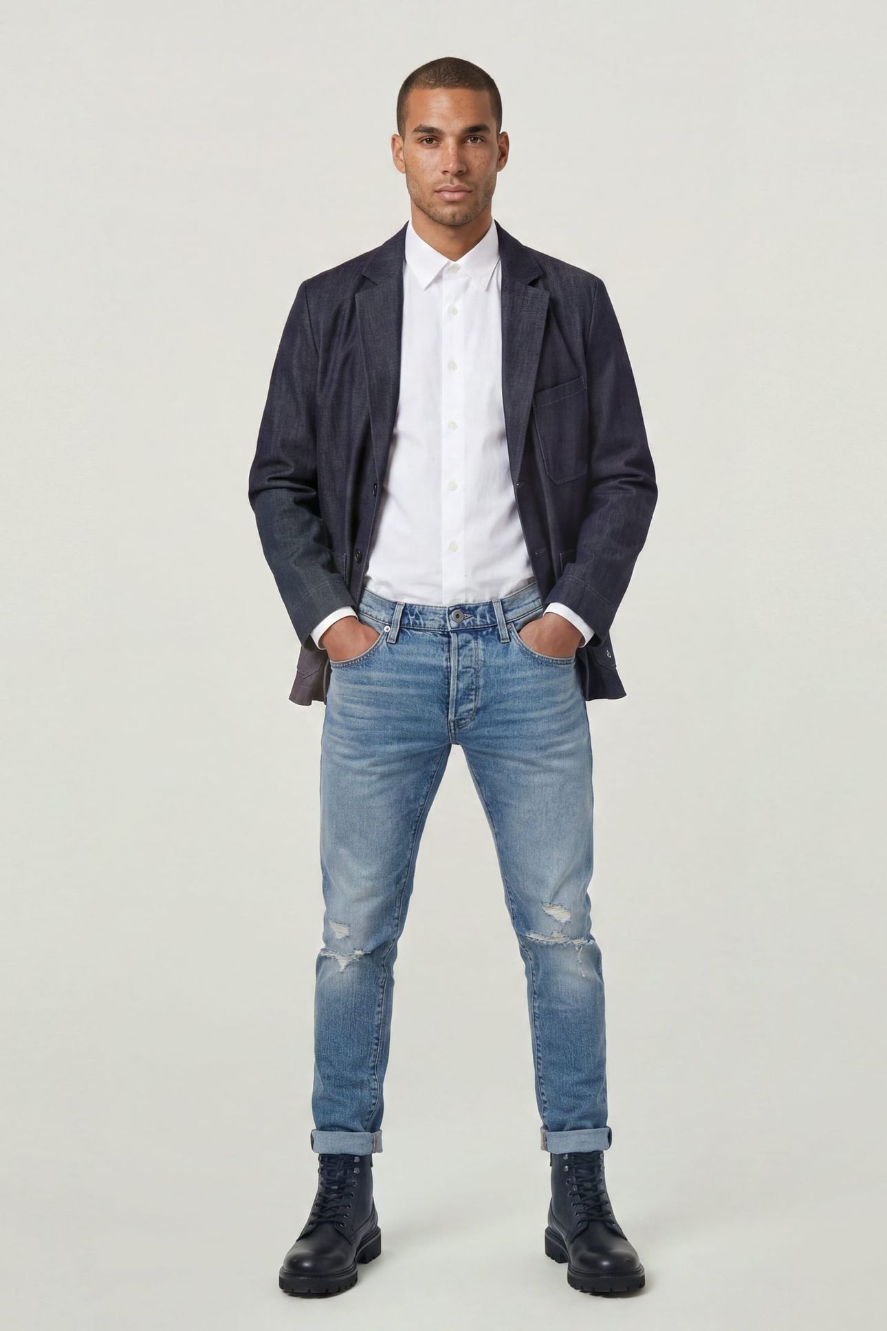 3301 SLIM MEDIUM BLUE 3