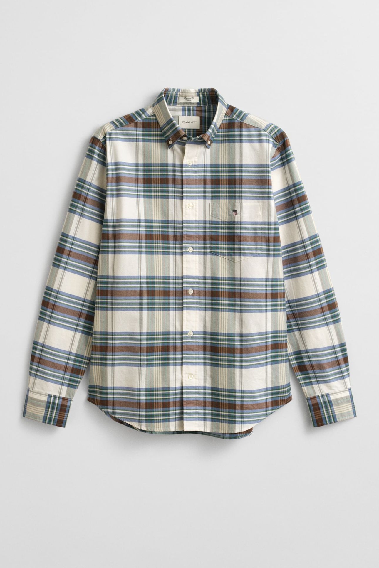 REG OXFORD CHECK SHIRT WOODY GREEN 4