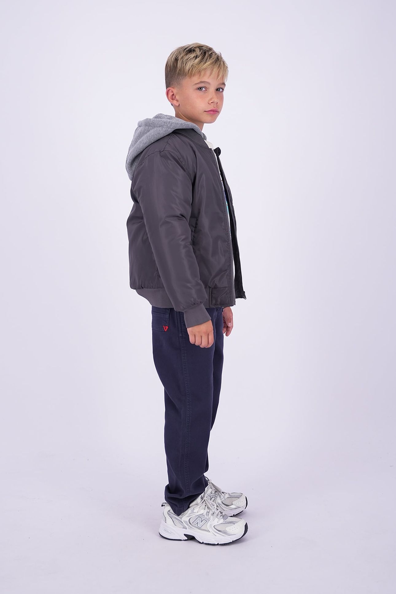 BOYS TOCER JACKET OUTDOOR GREY STONE 1