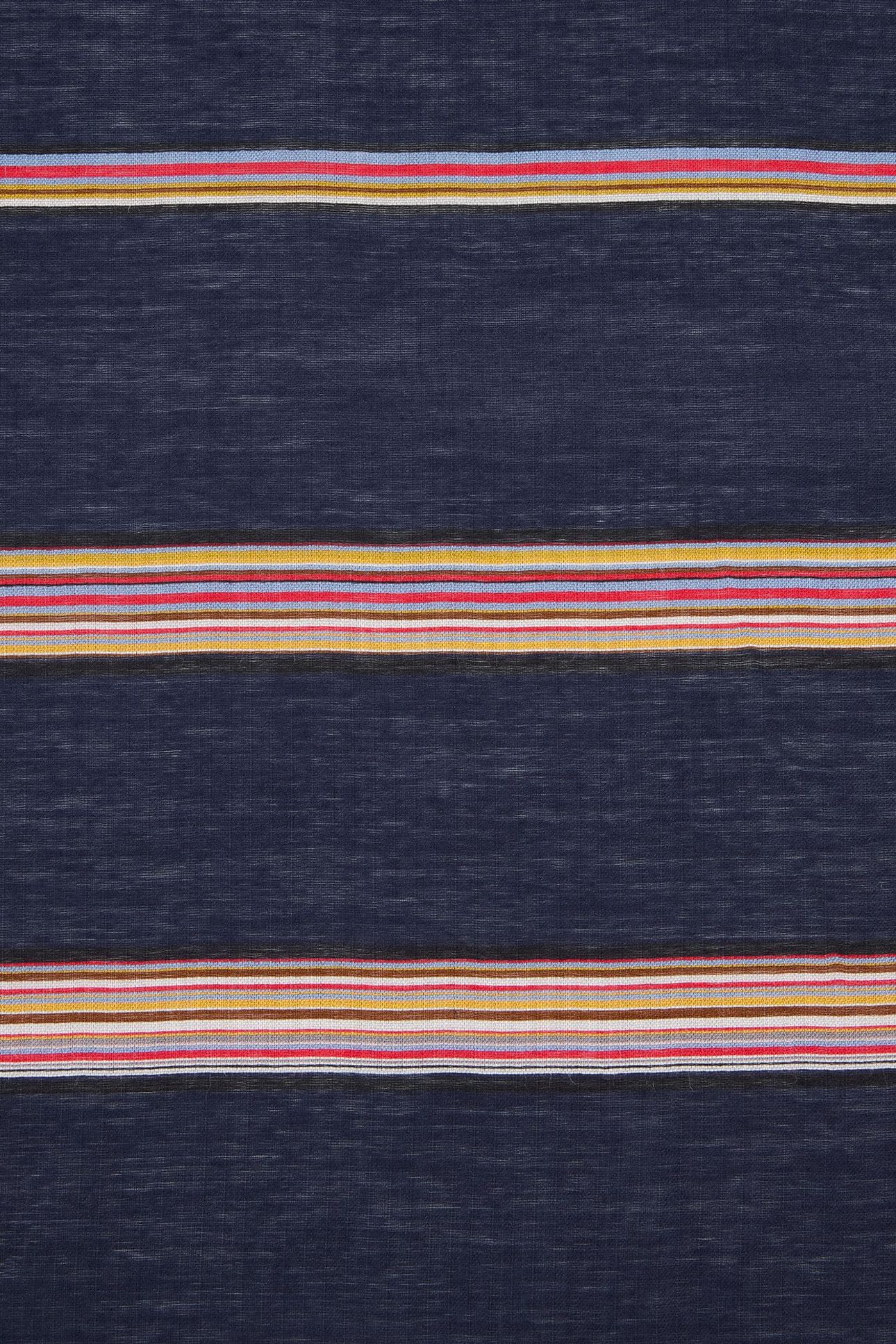 MEN SCARF SIG STRIPE WOVN NAVY 7