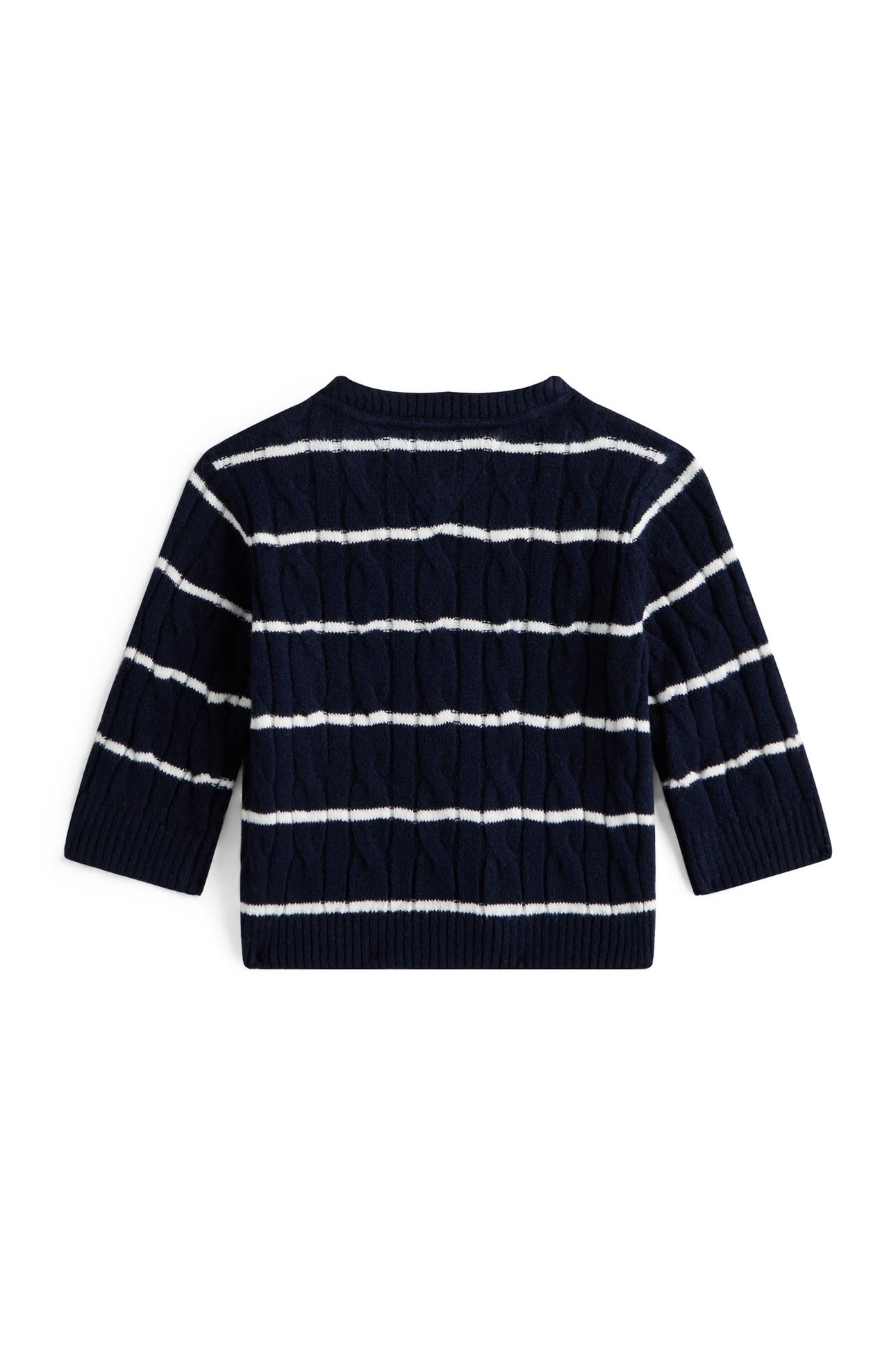 NEWBORN CABLE SWEATER DARK BLUE 2