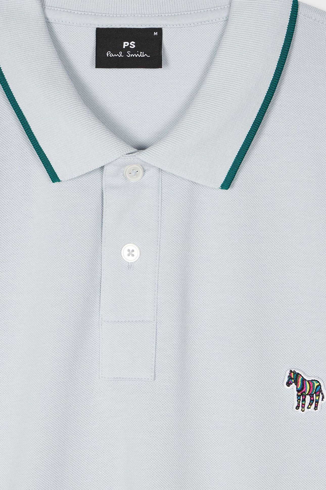 MENS SLIM POLO SS ZEB BADGE GREY 6