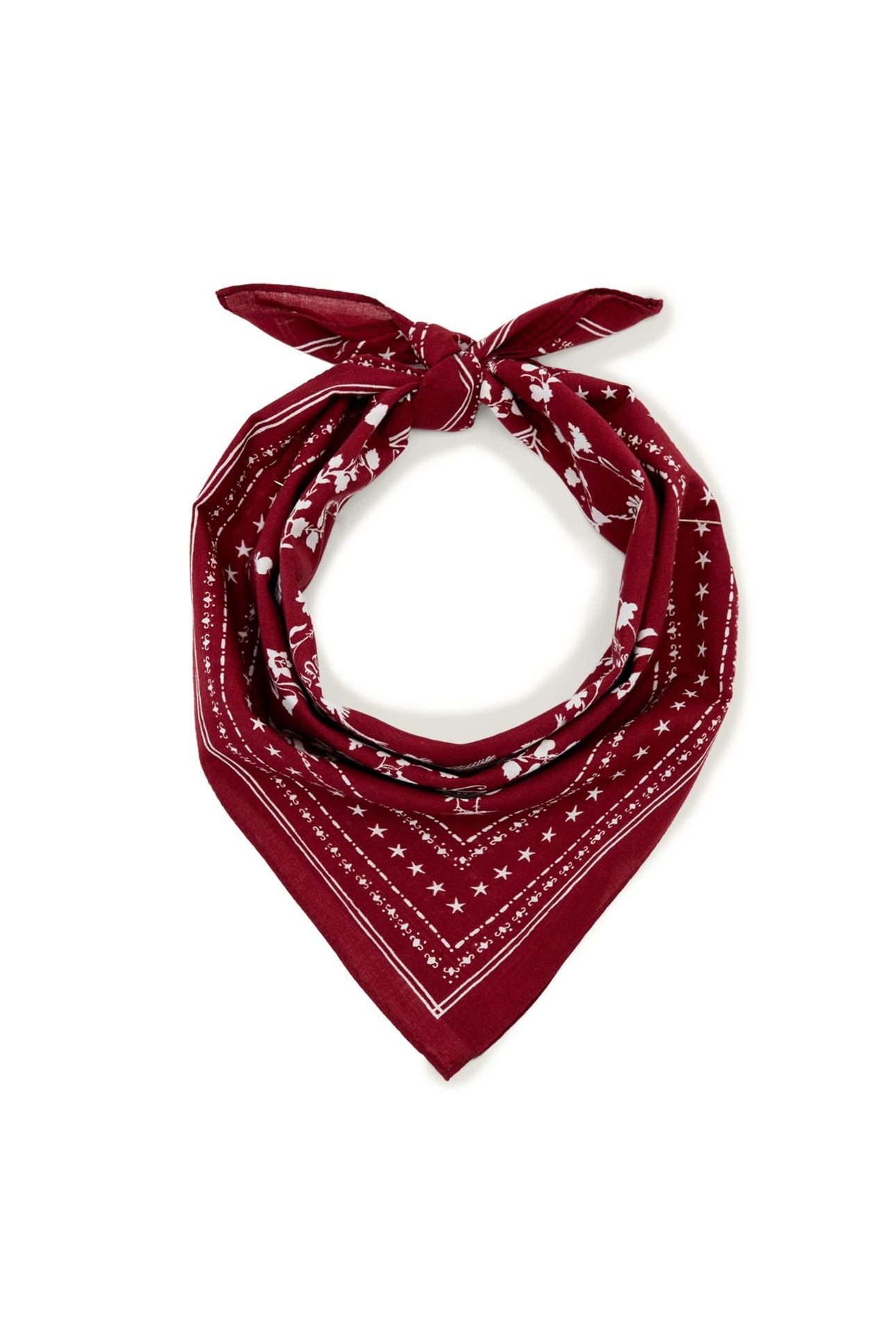 FLEUR COTTON BANDANA RASPBERRY PINK 1