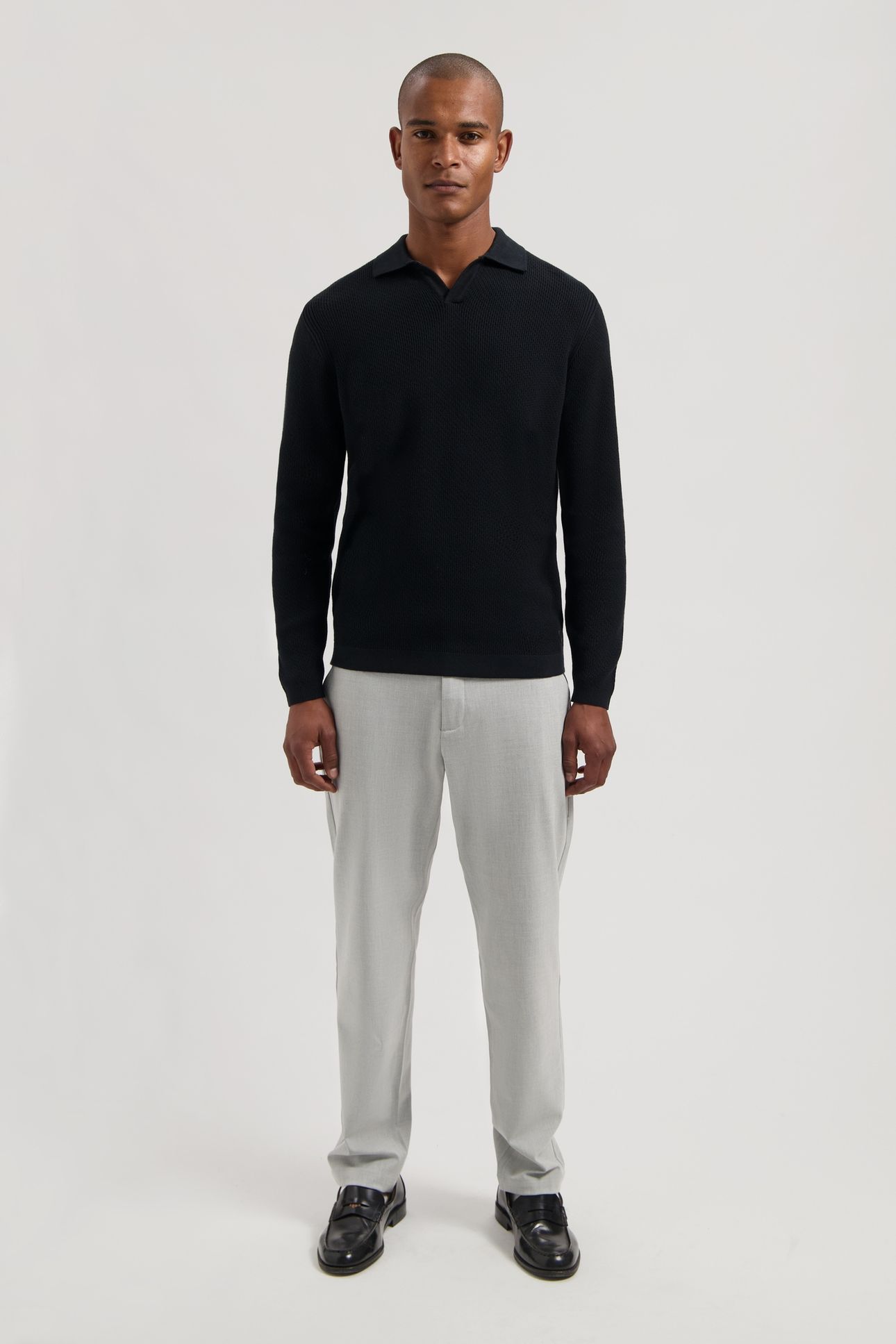 DS_KOSTAS LONGSLEEVE POLO BLACK 2