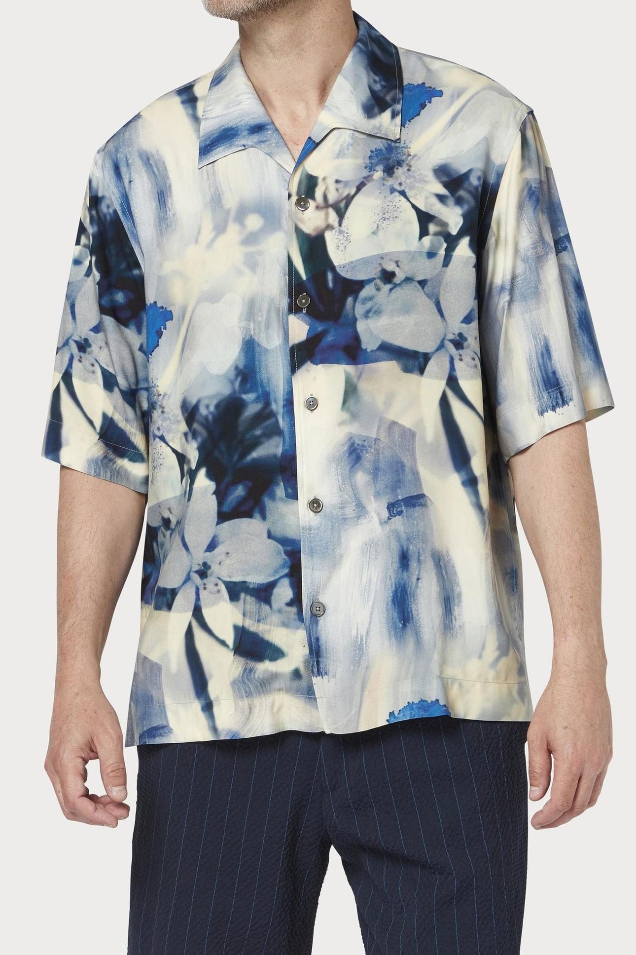 MENS S/S OVERSIZED SHIRT BLUE 3