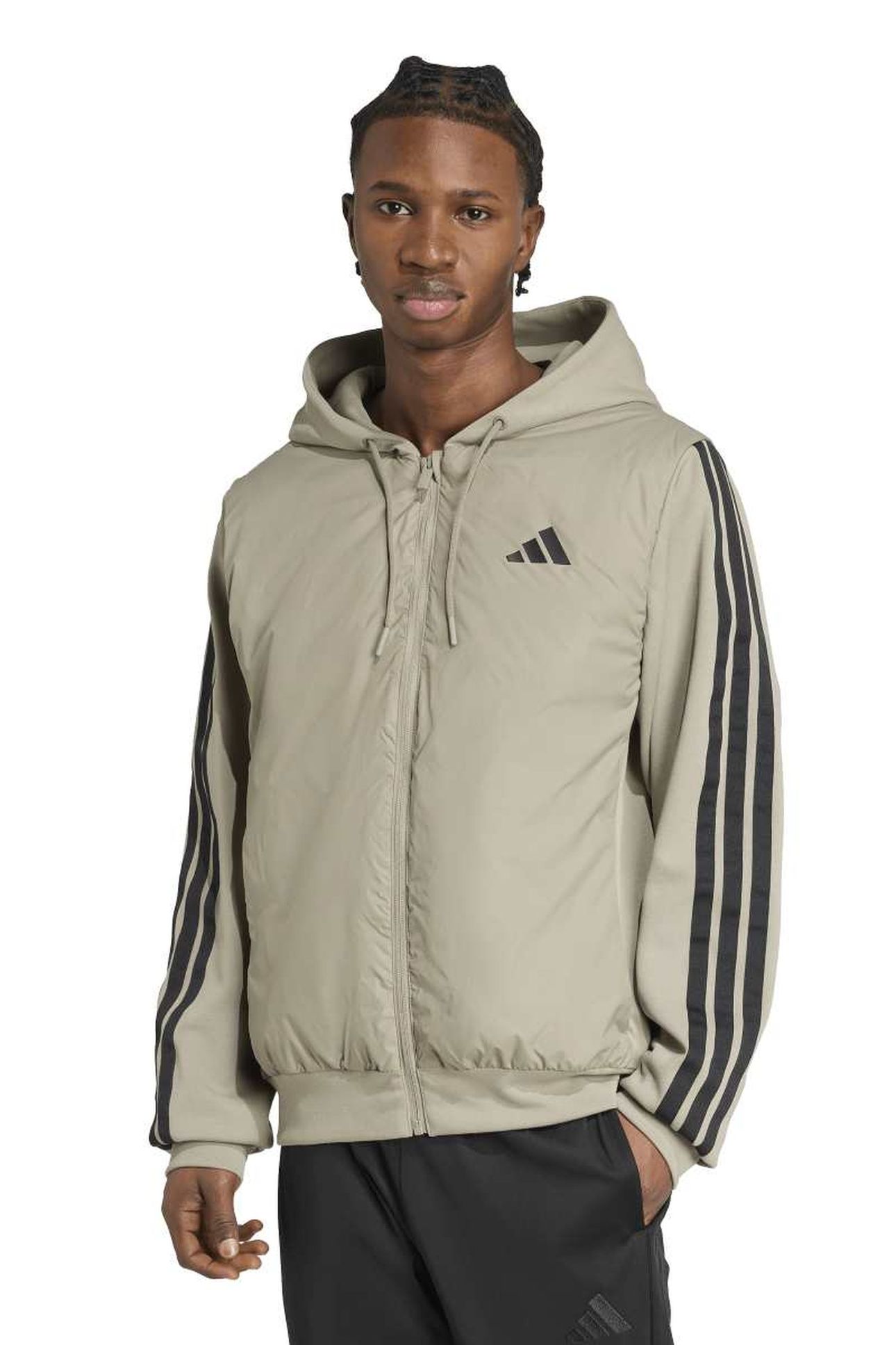 UNISEX ESSENTIAL 3S IN HYB JACKET SILVER PEBBLE 1