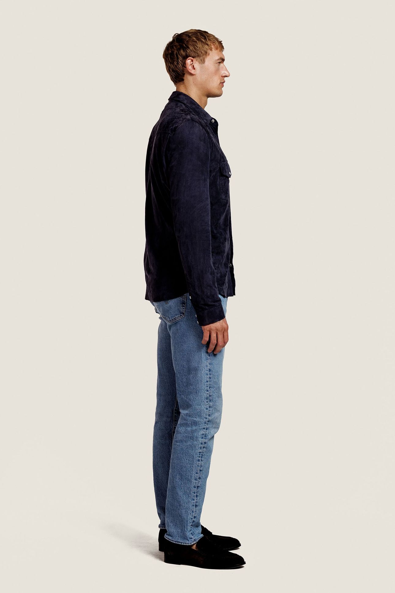 KAYCE SUEDE JACKET MARINE BLUE 3