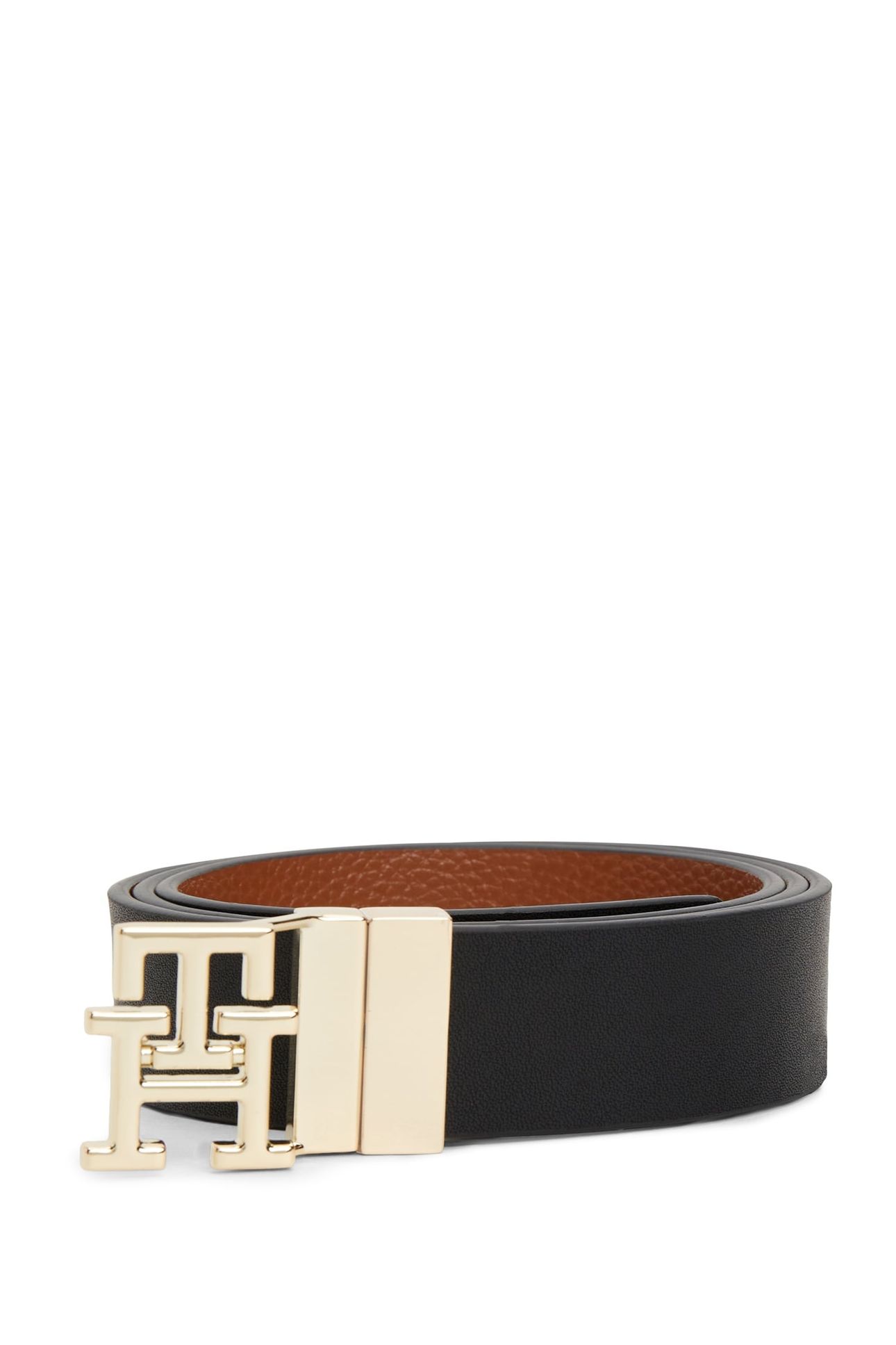TH LOGO REV 3.0 PEBBLE BELT BLACK/COGNAC 1