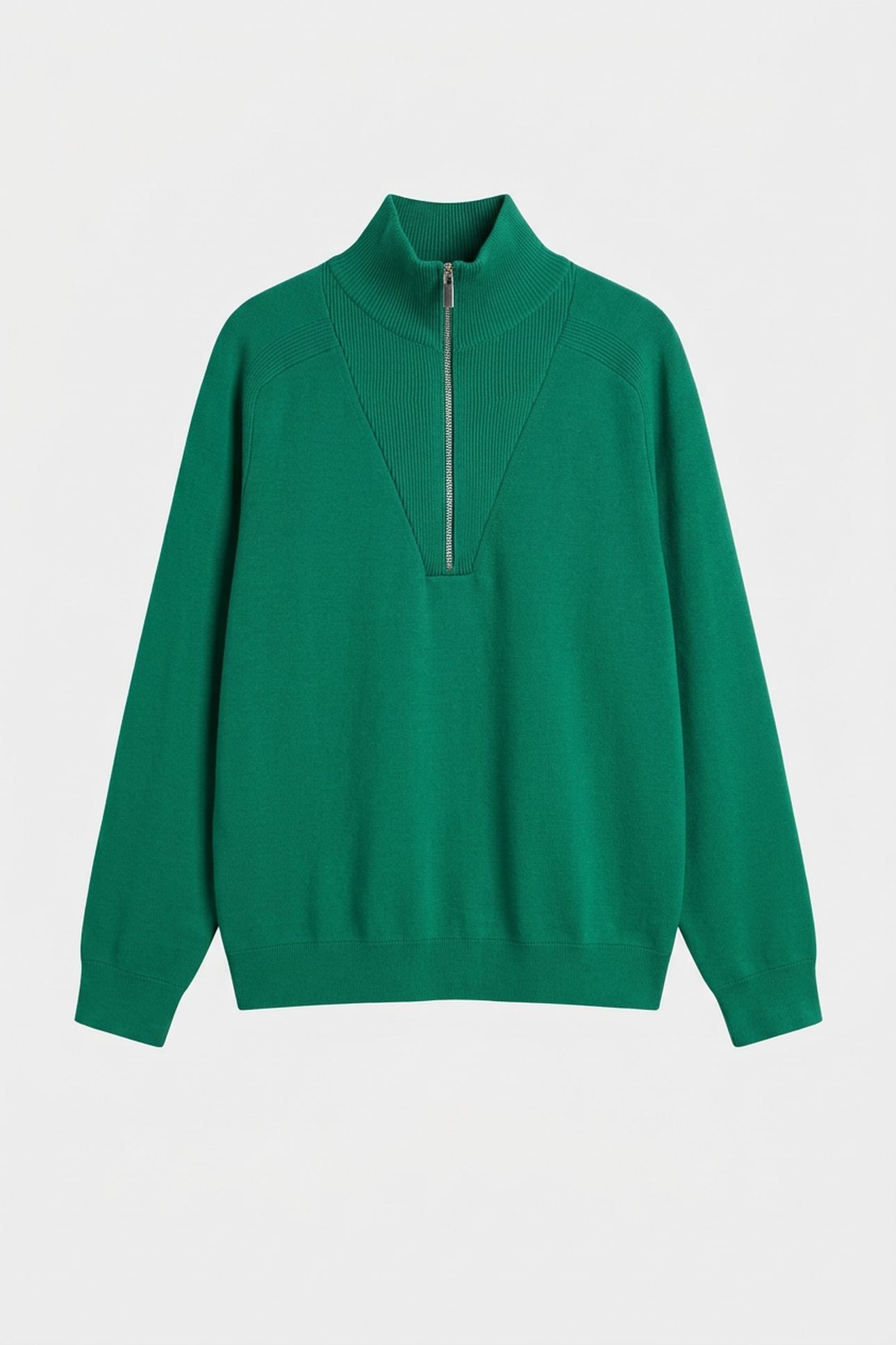 LS SNOWY TECH KNIT SWEATER DECO GREEN 3