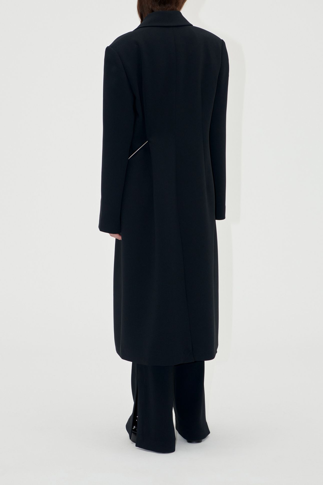 STRAIGHT LONG SLEEVE COAT BLACK 2