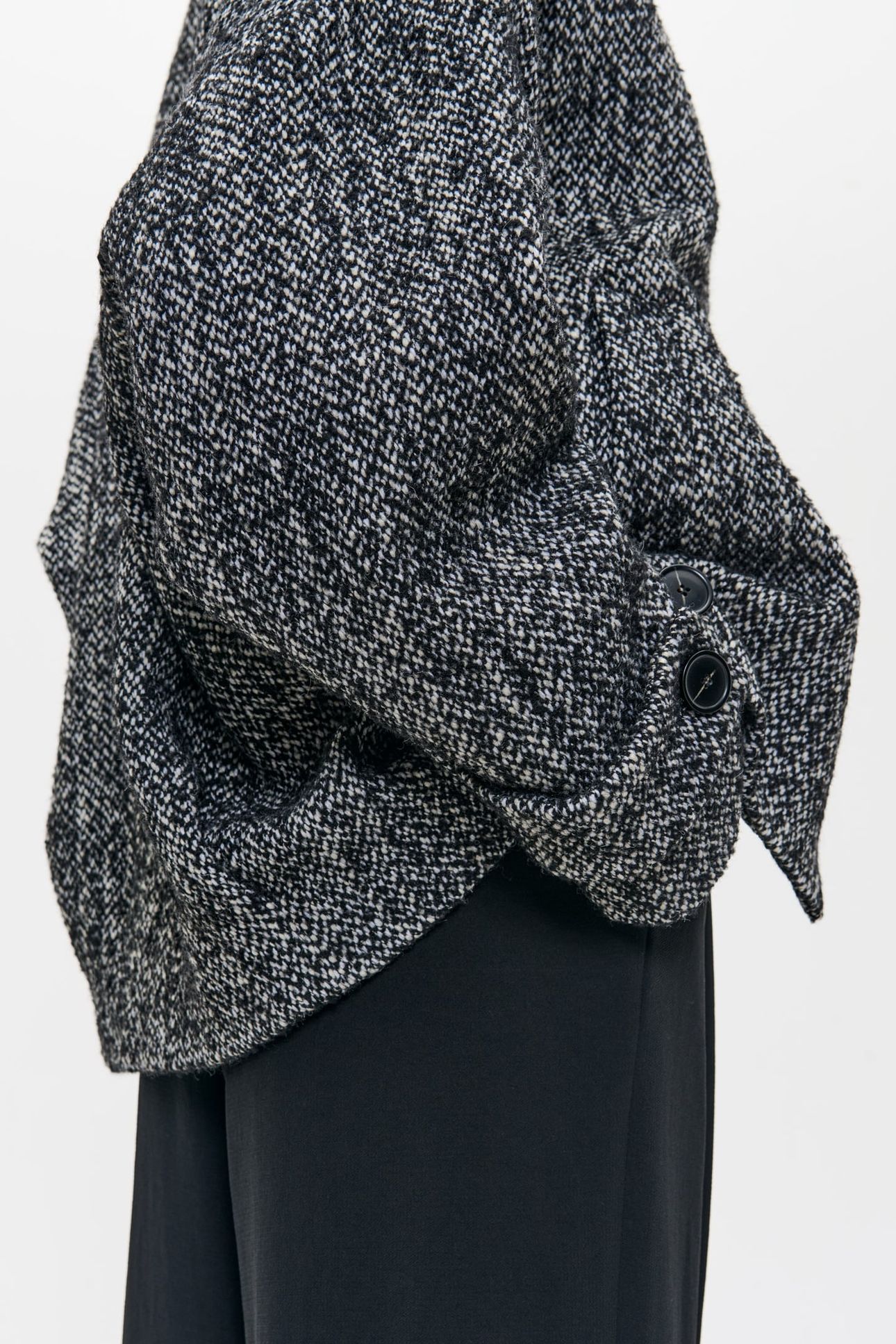 TWEED SHORT COAT BLACK 7