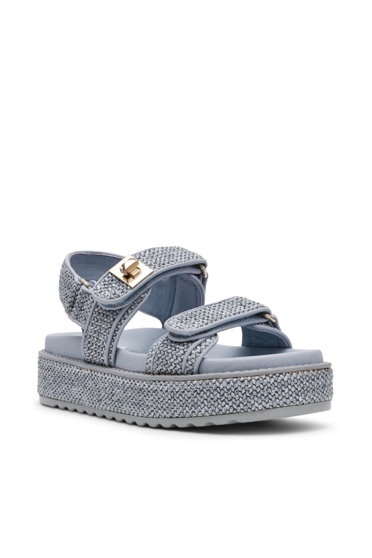 BIGMONA SANDALS BLUE RAFFIA 2