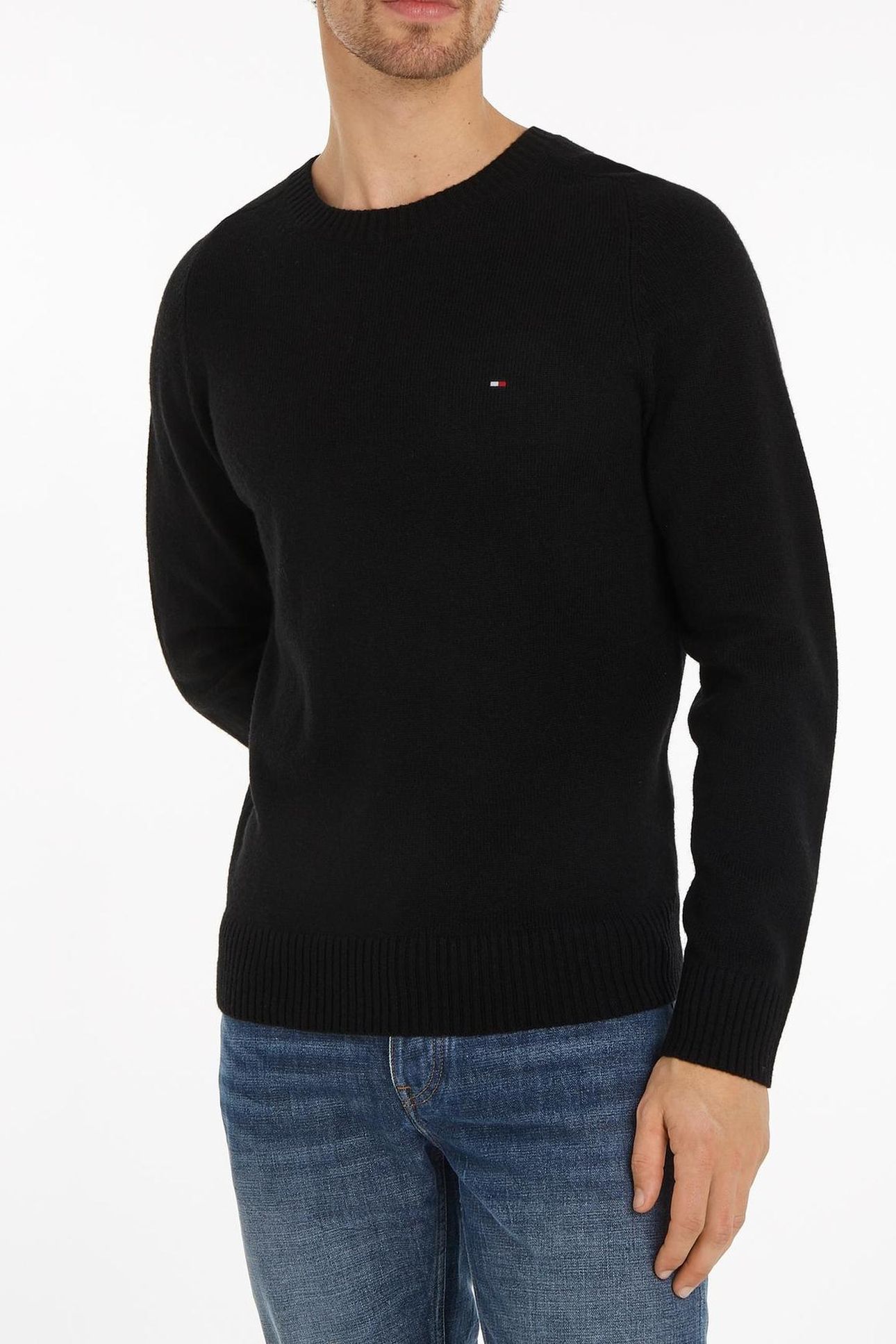 LAMBSWOOL CREW NECK BLACK 6