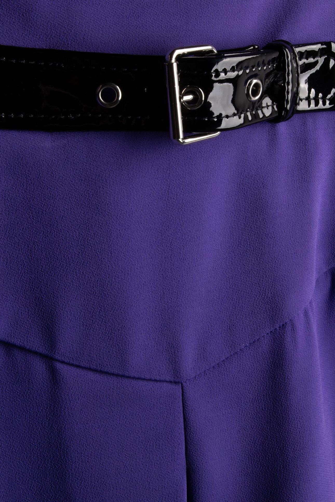 BONDAGE BUCKLE STRETCH CADY SKIRT BLUE 4
