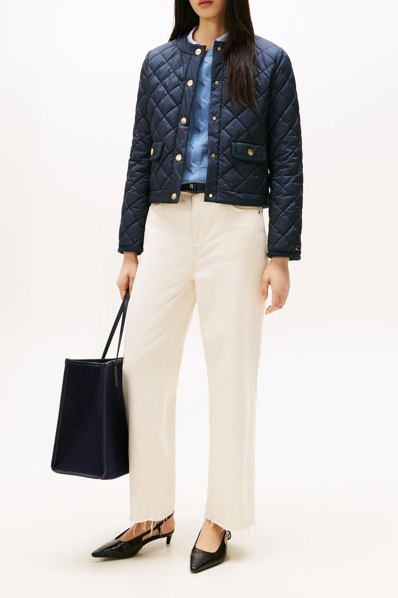 G/BUTTON QUILTED REG DARK NIGHT NAVY 2