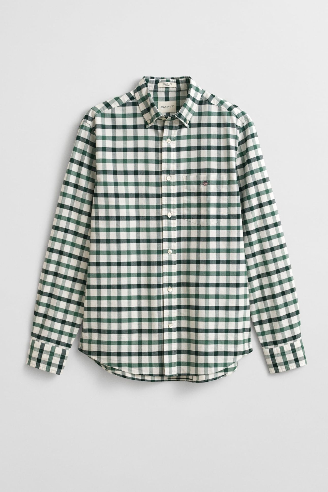 REG OXFORD CHECK SHIRT WOODY GREEN 4