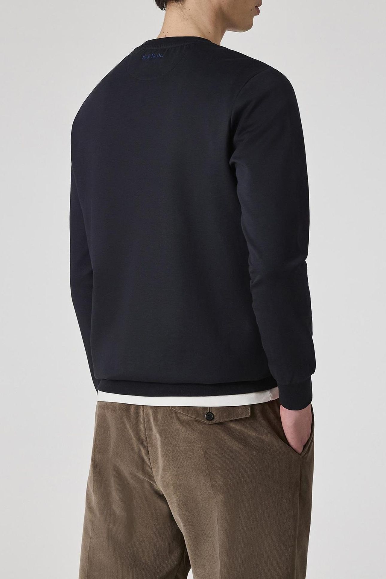 MENS SWEATSHIRT WITH CHEST EMBROIDERY VERY DARK NAVY 3