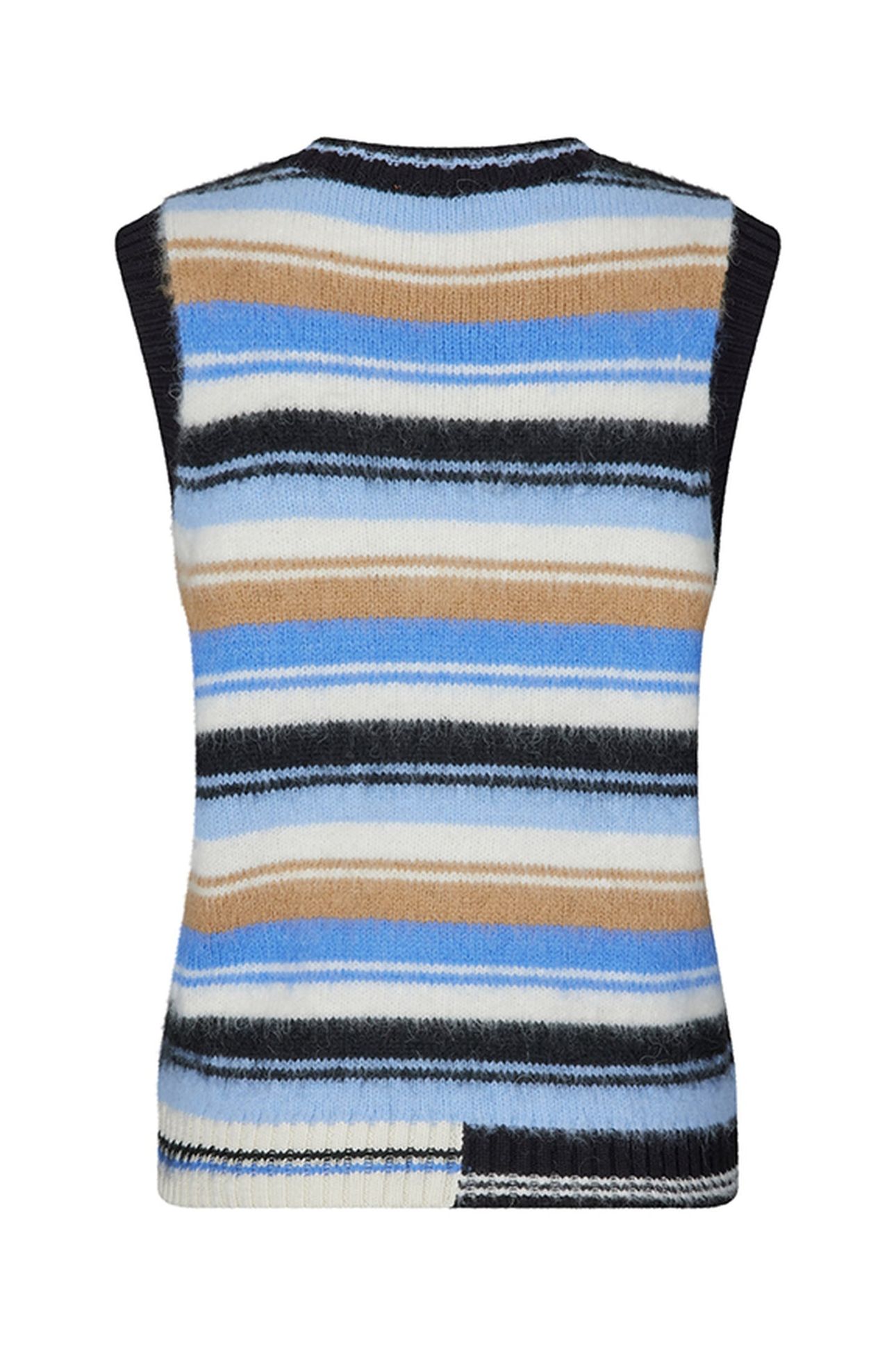 ROBERTA TOP KNITTED SHORT SLEEVE CLASSIC STRIPE 4