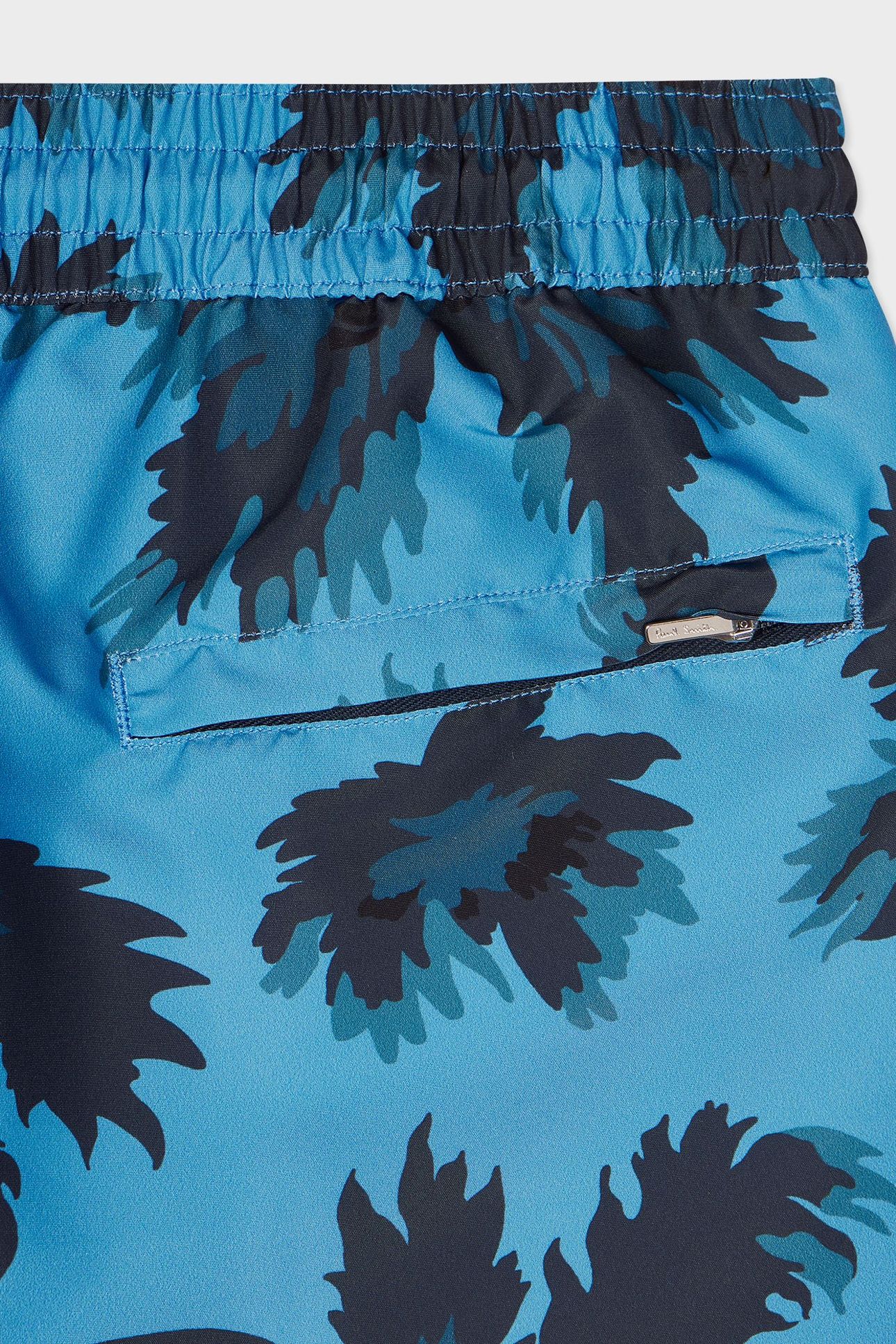 MEN SWIM SHORT PALM BURST NAVY 6
