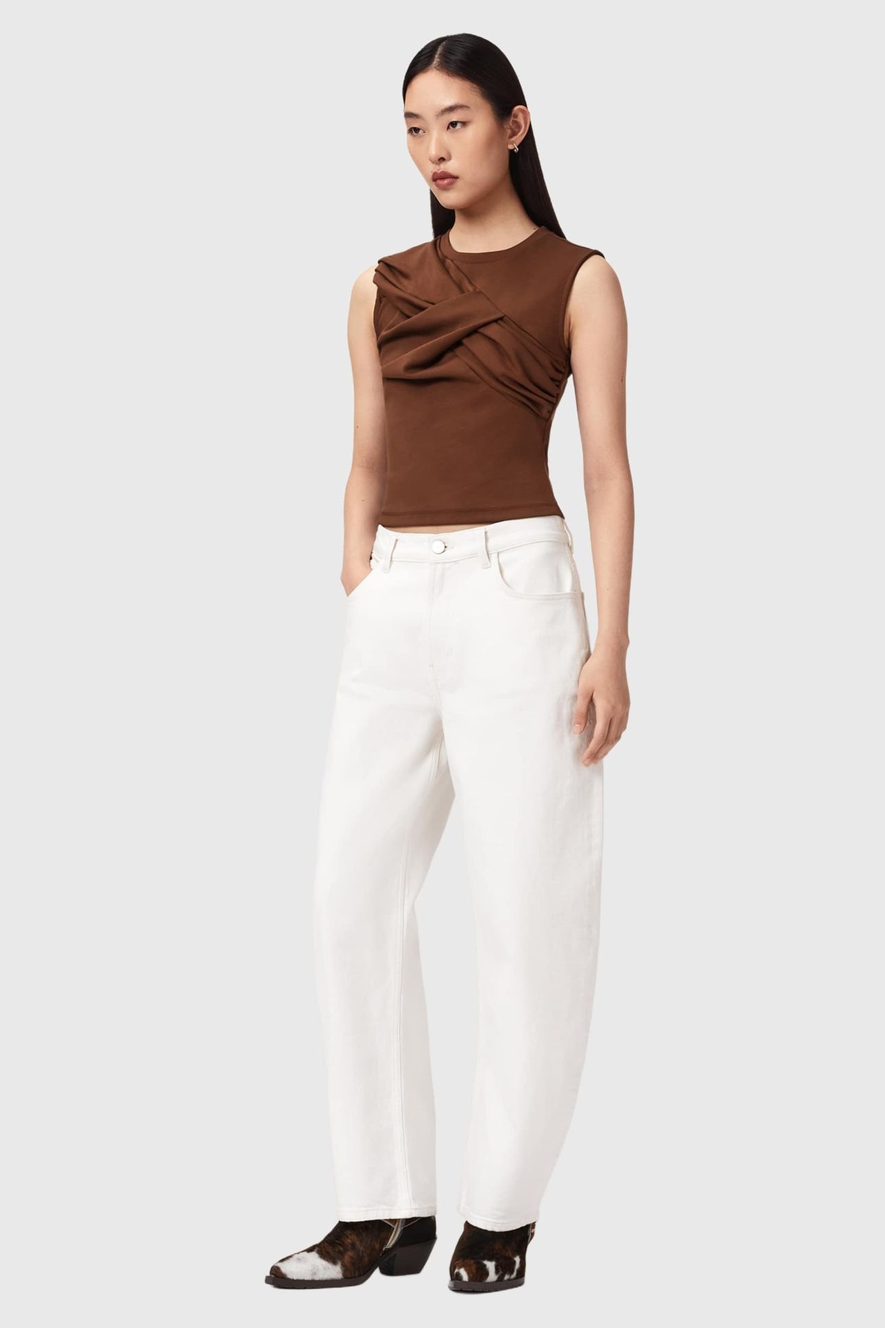 NELLA TANK HOT CHOC BROWN 1