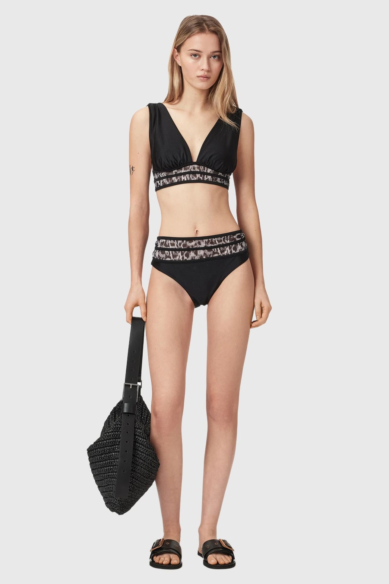 XALIA BIKINI TOP BLACK/GREY LEOPARD 5