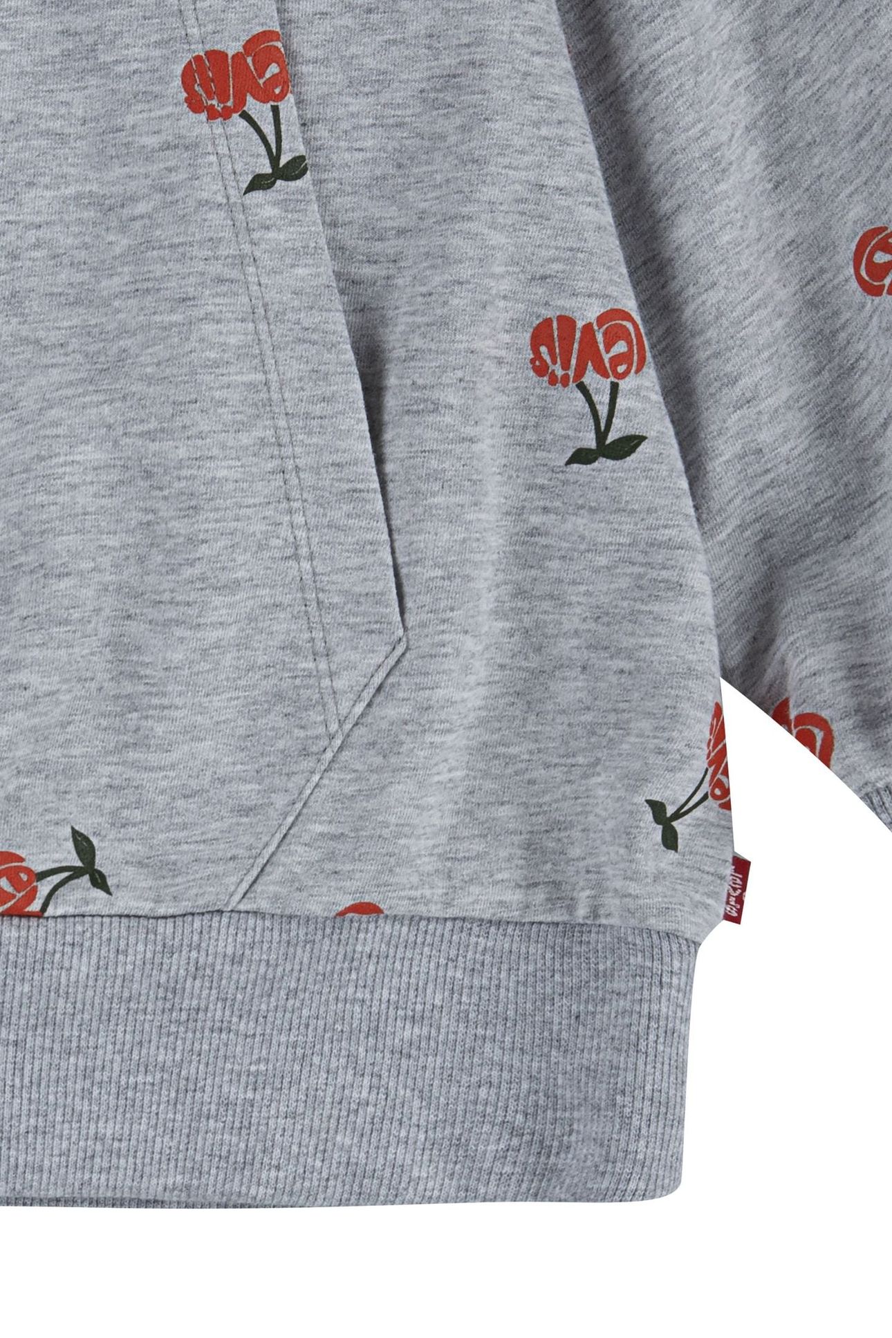 GIRLS OVERSIZED HOODIE GRAY HEATHER 4