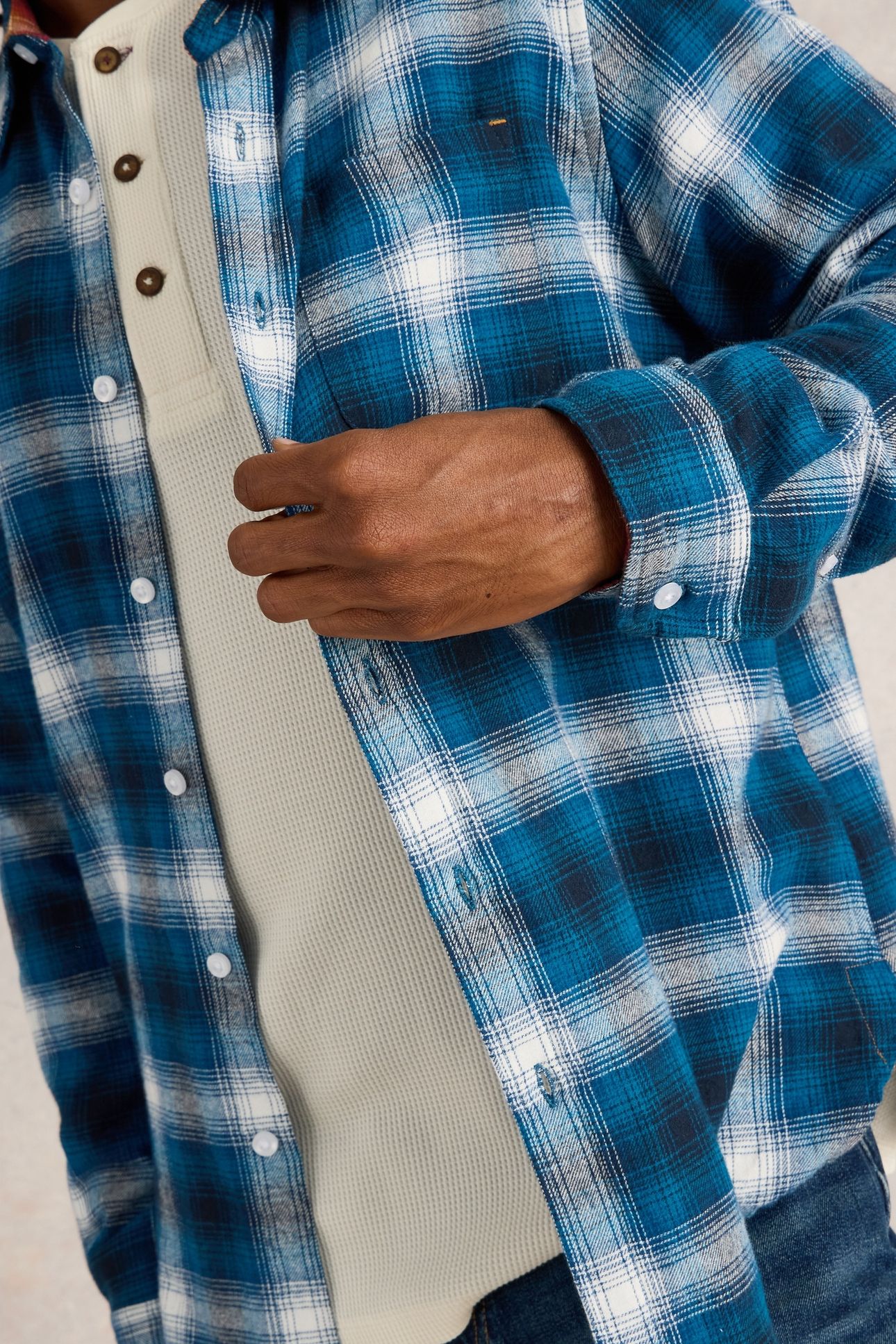 MOXLEY FLANNEL CHECK SHIRT BLUE MULTI 4