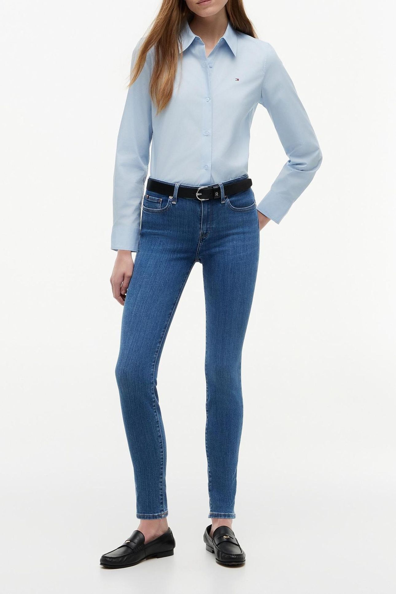 NOS COMO SKINNY MID RISE NOS MID BLUE 2