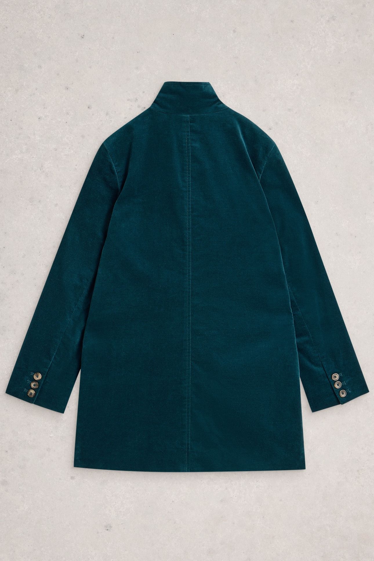 ISLA VELVET COAT DARK TEAL 2