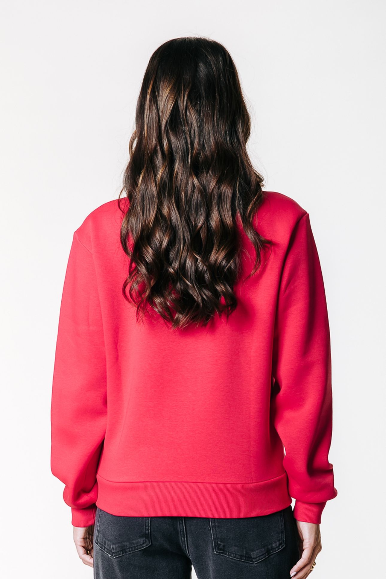 LOGO WAVE RELAXED SWEAT RED 2
