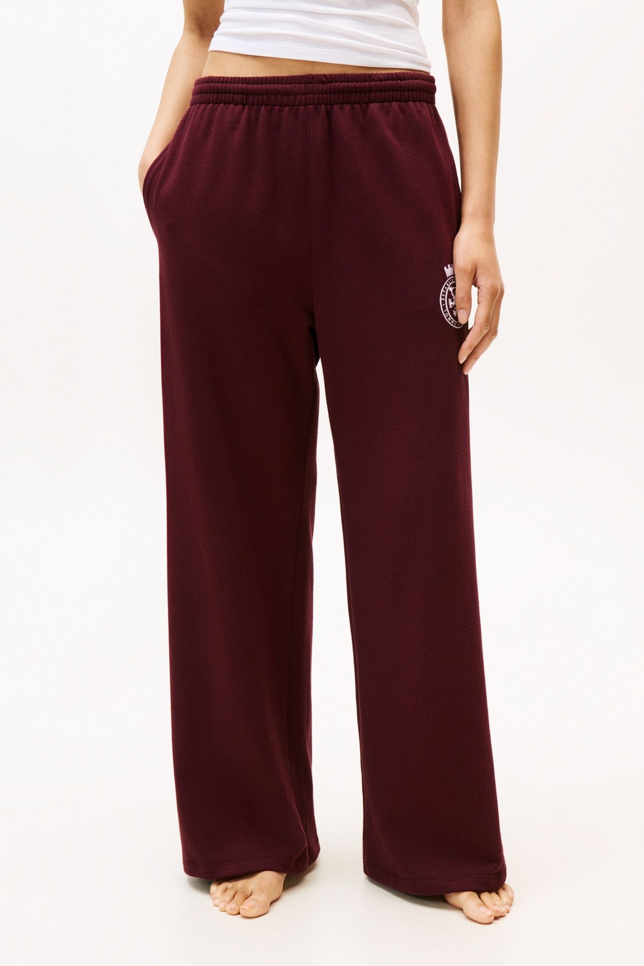WIDE LEG PANTS DEEP BURGUNDY 3