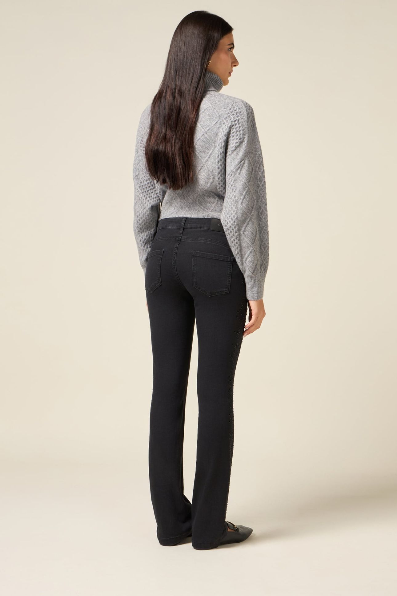 BLACK JEANS WITH CRYSTALS BLACK 3