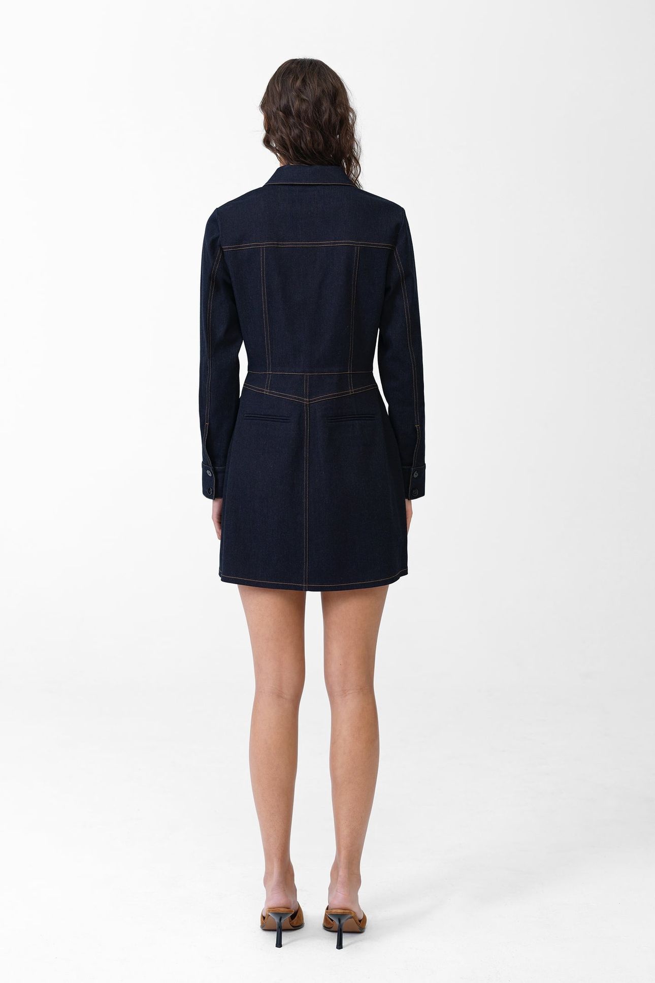 YAMI RAW WASH DENIM DRESS RAW INDIGO 2