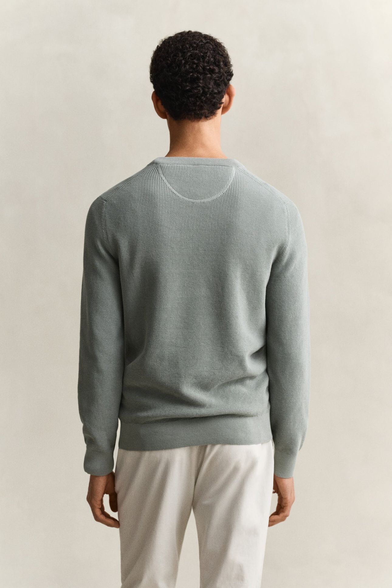 WAFFLE KNIT SWEATER CERAMIC GREY 2