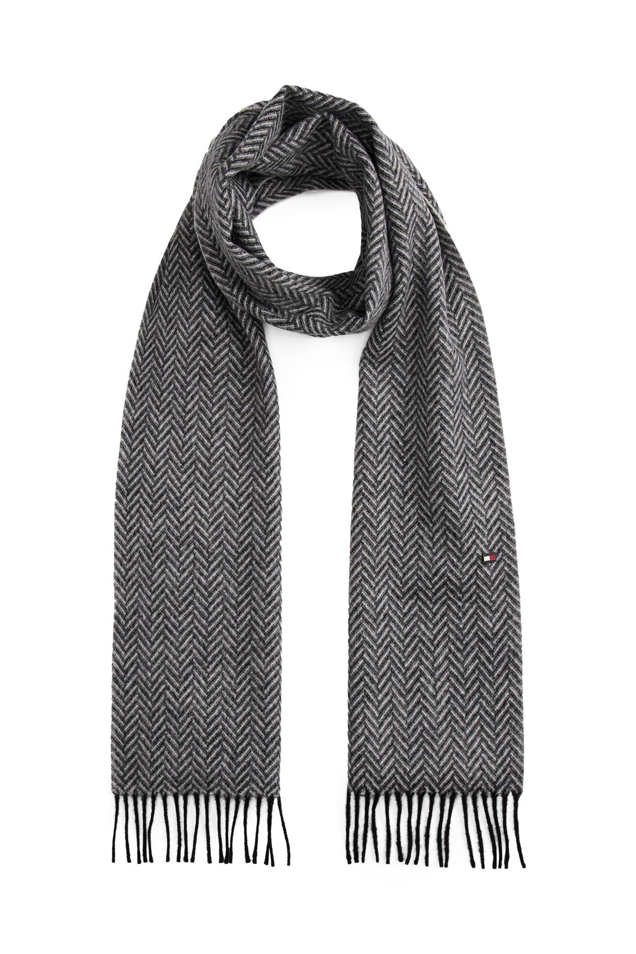 TH RWB HERRINGBONE SCARF GREY HERRINGBONE 1