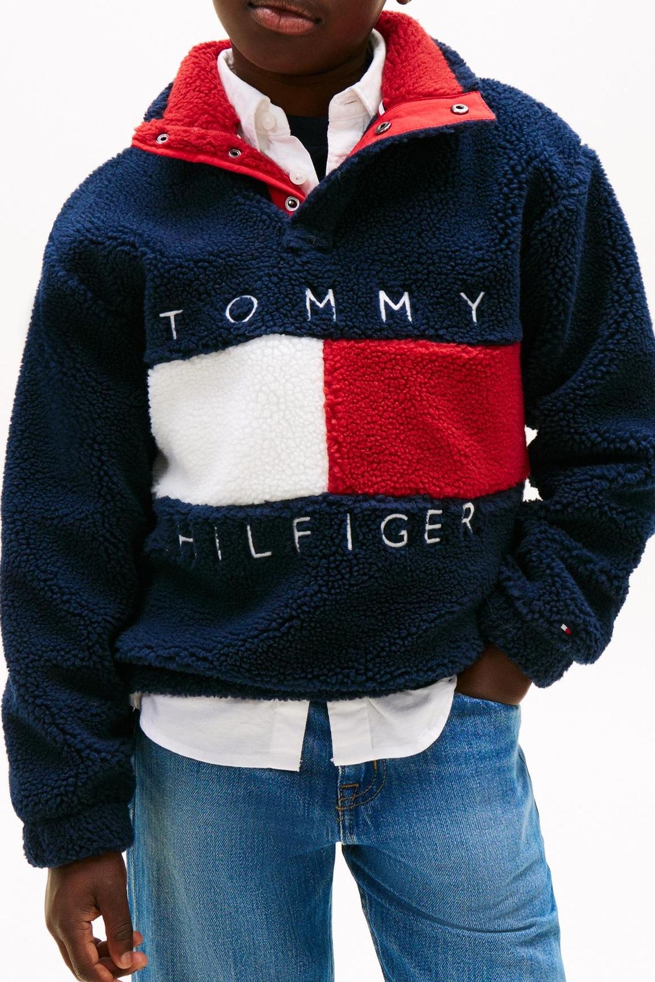 UNISEX HERITAGE FLAG FLEECE DARK NIGHT NAVY 1