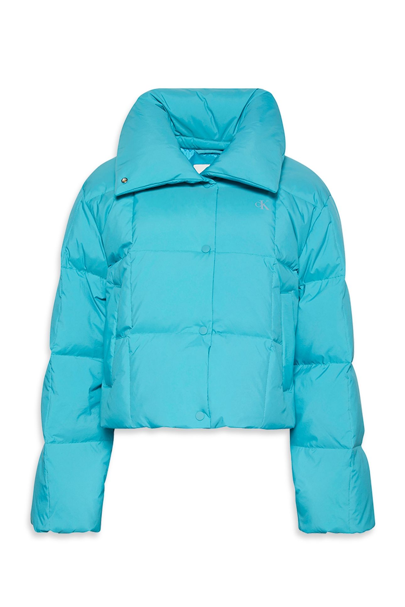 SHORT DOWN PUFFER TEAL SLATE 4