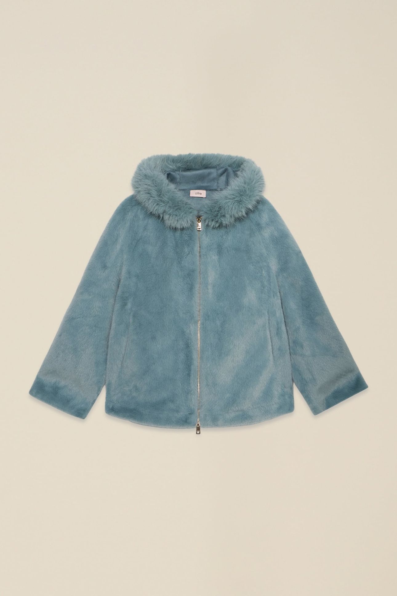SHORT PARKA WITH HOOD LIGHT BLUE 3