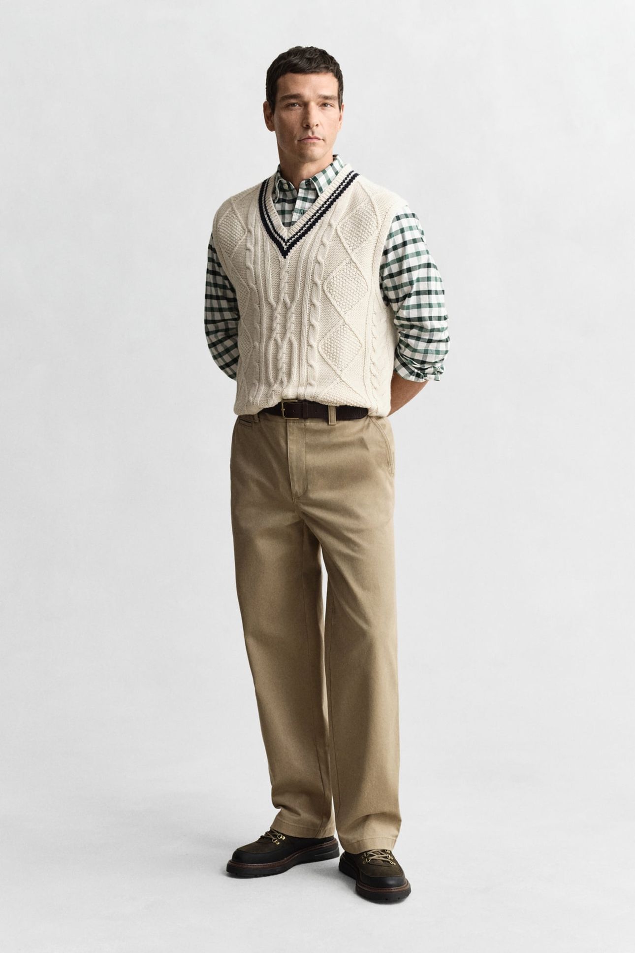 REG OXFORD CHECK SHIRT WOODY GREEN 3